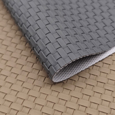 PVC Leather Microfiber Backing Waterproof Wear-resistant Anti-Mildew Stripes Upholstery Roll 1.2MM Thick for Sofas Bags Home