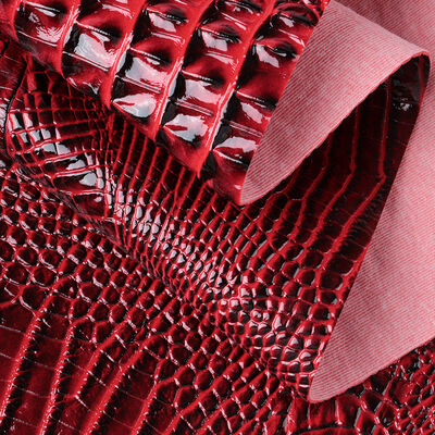 3D Spray Embossed Crocodile Pattern Waterproof Stain Repellent PVC Leather Fabric for Bags Luggage & Accessories