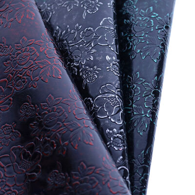 Artificial Leather 1.0 Camellia PVC Embossed Furniture Soft Upholstery Bags Handbags Box Packaging Leather Knitted Decorative