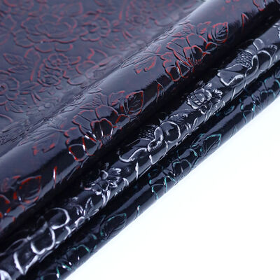 Artificial Leather 1.0 Camellia PVC Embossed Furniture Soft Upholstery Bags Handbags Box Packaging Leather Knitted Decorative