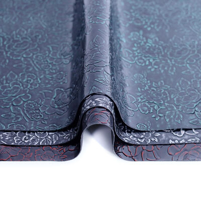 Artificial Leather 1.0 Camellia PVC Embossed Furniture Soft Upholstery Bags Handbags Box Packaging Leather Knitted Decorative