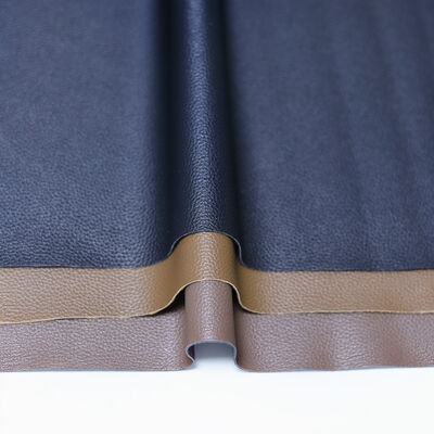Hot Sale Waterproof PU Litchi Embossed Leather Fabric Roll 0.9MM Thickness Anti-Mildew Stain Resistant Car Seats Furniture