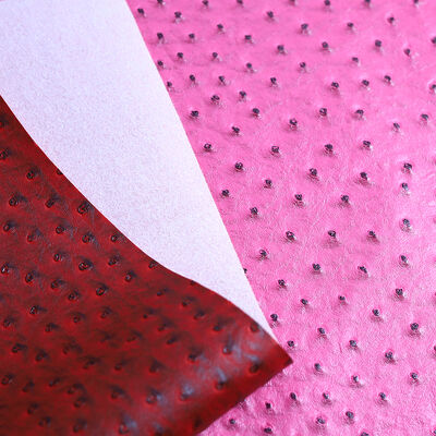Waterproof 0.8mm Thick PVC Synthetic Leather Embossed Ostrich Pattern for Bags Shoes Handbags Garments Furniture Decorative Use
