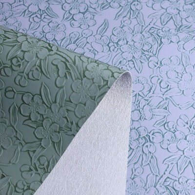 Manufacturer's Women's 1.0mm Thick Waterproof Decorative Synthetic Leather Engineering PVC Stereo Flower Embossed Furniture Bags
