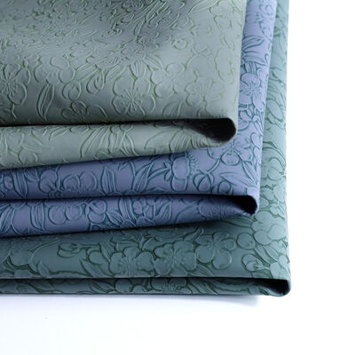 Manufacturer's Women's 1.0mm Thick Waterproof Decorative Synthetic Leather Engineering PVC Stereo Flower Embossed Furniture Bags