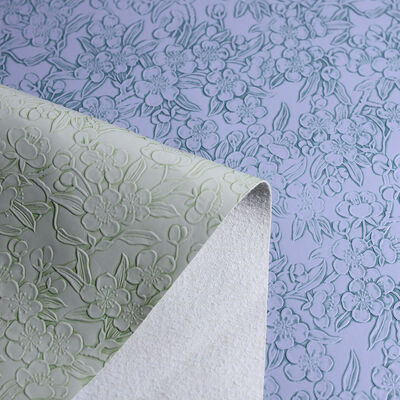 Manufacturer's Women's 1.0mm Thick Waterproof Decorative Synthetic Leather Engineering PVC Stereo Flower Embossed Furniture Bags