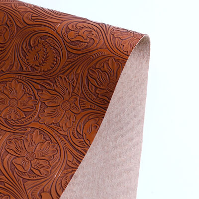 PVC Synthetic Bronze Fabric Embossed Pattern Leather for Wallets Bags Furniture Garment Packaging-Waterproof Wear-Resistant