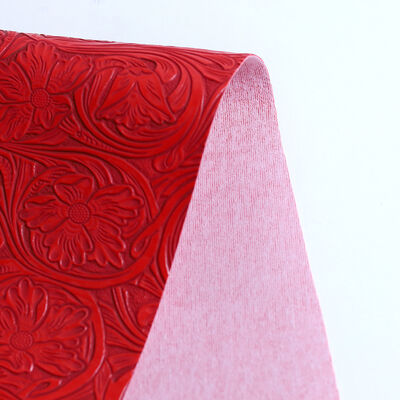 PVC Synthetic Bronze Fabric Embossed Pattern Leather for Wallets Bags Furniture Garment Packaging-Waterproof Wear-Resistant