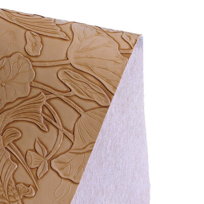New 1.0mm Thick Printed PVC Leather Brushed Bottom Waterproof Carp Flower Embossed Pattern Luggage Shoes Garment