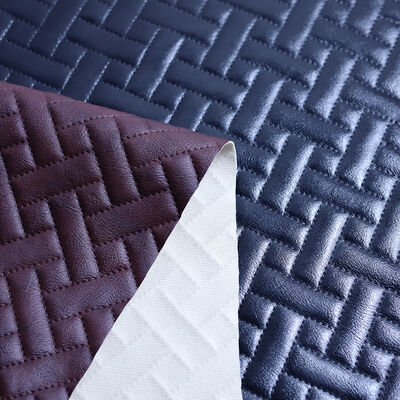 Custom Car Upholstery PVC Synthetic Leather Waterproof Embossed Quilted Anti-Mildew Fabric for Furniture Decorative Bags