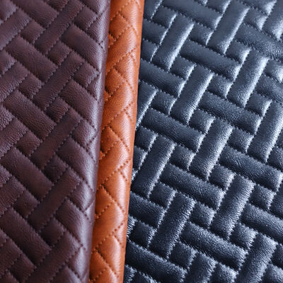 0.8mm Thick PVC Quilted Sponge Suede Texture Faux Leather Anti-Scratch Waterproof Customized Color Sofas Furniture Bags