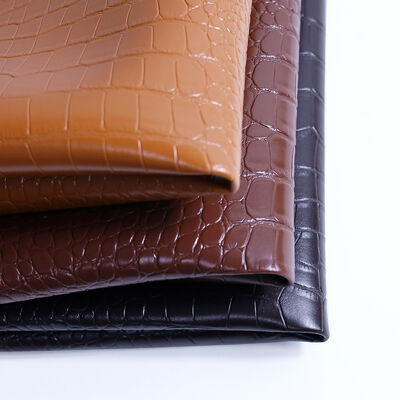 Crocodile Pattern Embossed PVC Faux Leather Fabric for Hotel Background Wall and Tatami Bed Backrest Decoration