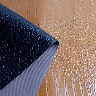 2026 White Crease Resistant Crocodile Skin Embossed PVC Synthetic Leather Fabric Waterproof Velvet Backing Making Purse Bag