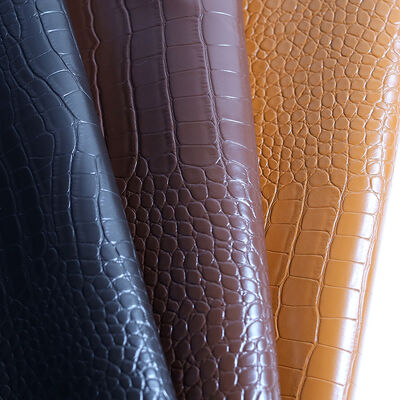 2026 White Crease Resistant Crocodile Skin Embossed PVC Synthetic Leather Fabric Waterproof Velvet Backing Making Purse Bag