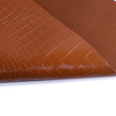 2026 White Crease Resistant Crocodile Skin Embossed PVC Synthetic Leather Fabric Waterproof Velvet Backing Making Purse Bag