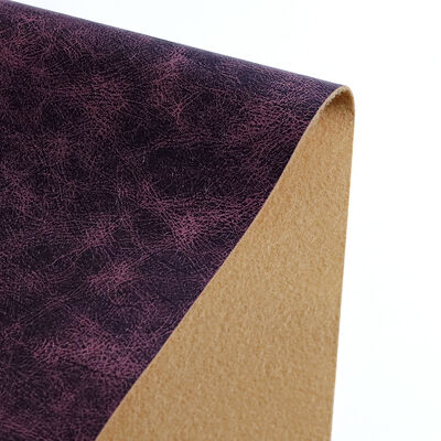 Wholesale Waterproof Embossed Vintage Crazy Horse Grain Two-Tone PU Synthetic Leather Customized Color for Women's Bags Garment
