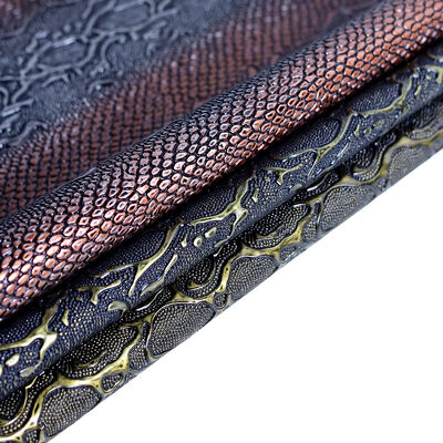 Factory Direct Sale Waterproof Glossy Embossed Crocodile Pattern PVC Synthetic Faux Leather Furniture Decorative Bag