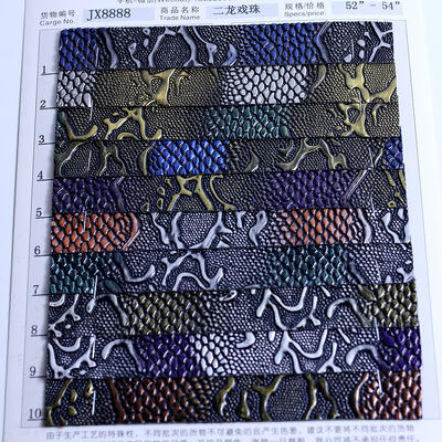 Factory Direct Sale Waterproof Glossy Embossed Crocodile Pattern PVC Synthetic Faux Leather Furniture Decorative Bag