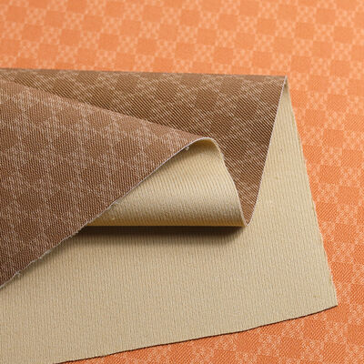 Checkered Pattern Fabric Cotton-Like Texture Durable PU Synthetic Leather Waterproof Abrasion-Resistant Anti-Mildew Bags