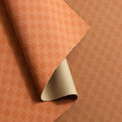 PU Synthetic Leather Wear-Resistant Waterproof Anti-Mildew Wrinkle Resistant Cotton-Like Fabric Embossed Checkered Garment