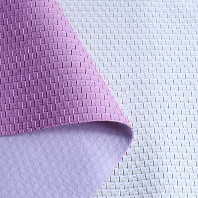 Textured Embossed Straw Mat Woven Pattern PVC Artificial Leather Durable Waterproof Furniture Decor