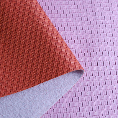 Multi-colored Embossed Knitted PVC Faux Leather Braided Artificial Leather for Bags Suitcase Luggage Handbags Garment Decorative