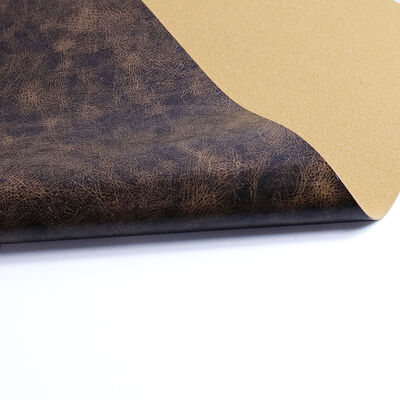 Wholesale Spot Waterproof Embossed Vintage Crazy Horse Grain Two-Tone PU Synthetic Leather Customized Color for Women's Garment