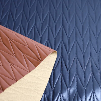 PVC Synthetic Leather Embossed Grain Quilted Upholstery Fabric for Jackets Furniture & Decorative Use