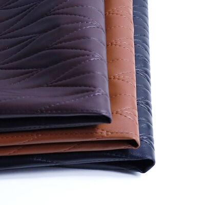Artificial Synthetic Leather Rexin Faux Fabric PVC Embossed Diamond Pattern Quilted Foam Leather for Furniture and Bags