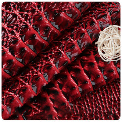 PVC Embossed Alligator Pattern Synthetic Leather Waterproof Fabric for Bags Accessories Handbags Belts Wallets