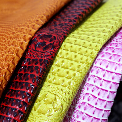 High Quality Anti Mold Waterproof PVC Artificial Leather Crocodile Pattern Custom Color for Shoe Materials Luggage Bag