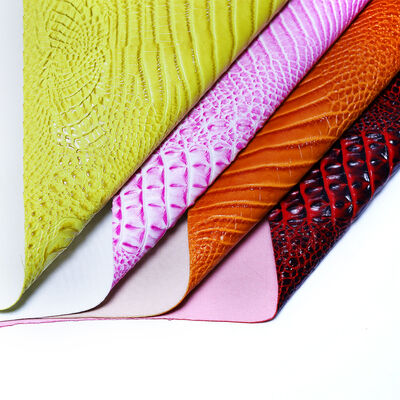 High Quality Anti Mold Waterproof PVC Artificial Leather Crocodile Pattern Custom Color for Shoe Materials Luggage Bag