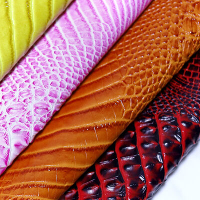 High Quality Anti Mold Waterproof PVC Artificial Leather Crocodile Pattern Custom Color for Shoe Materials Luggage Bag