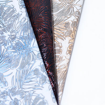 Antique Flower Grain Double Faced Embossed Knitted Eco-Friendly Synthetic PVC Leather Fabric Decorative Furniture Bag Belt