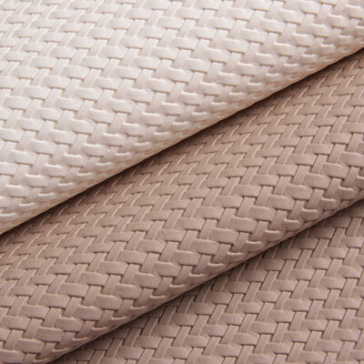 Custom Embossed Synthetic Faux PVC Woven Leather Garment Decorative Waterproof Eco-Friendly Furniture Making Handbags Wallpaper