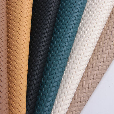 Eco-friendly Waterproof PVC Woven Embossed Leather Quick-Dry Abrasion-Resistant Mildew-resistant Decorative Garment Furniture
