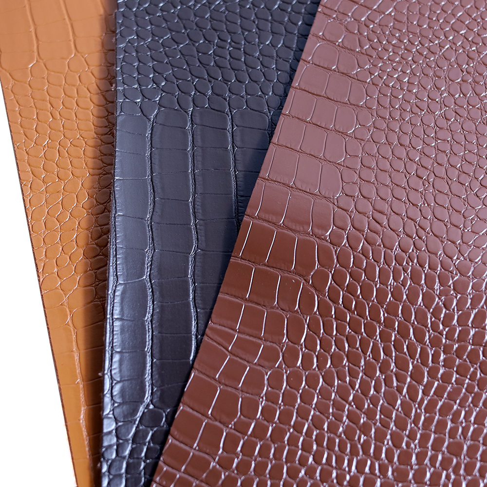 PVC Synthetic Leather Crocodile Pattern Waterproof Wear-Resistant Bags Car Seat Packaging Fabric Custom Color Wholesale