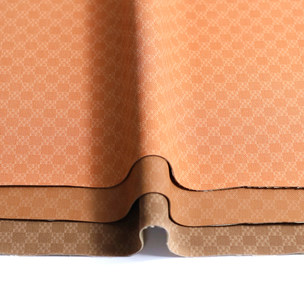 Mold-resistant Wear-resistant Waterproof Anti-Mildew Embossed Checkered PU Cotton-Like Texture Furniture Sofas Tote Bag Garment