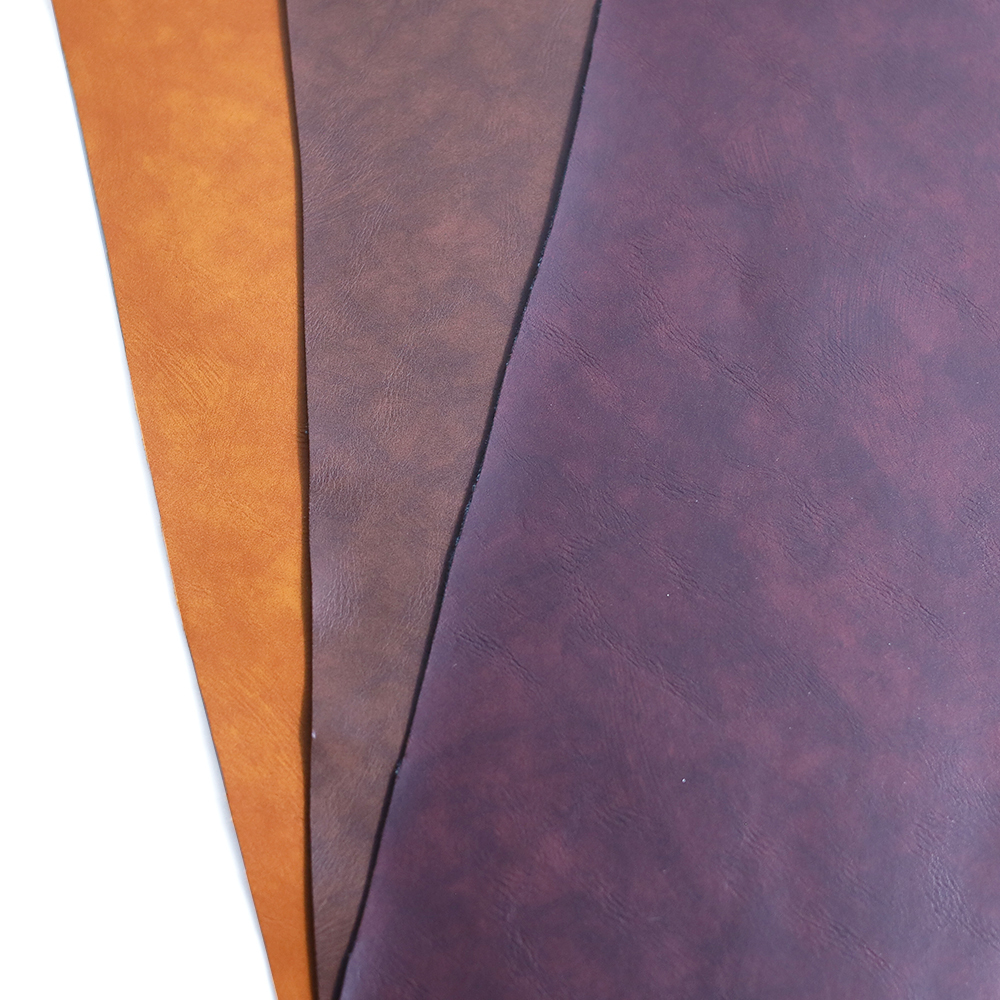 Low Price 1.0mm Dye PU Leather Soft Overprinting Distressed Waterproof Synthetic Leather for Furniture Garment Package Bag