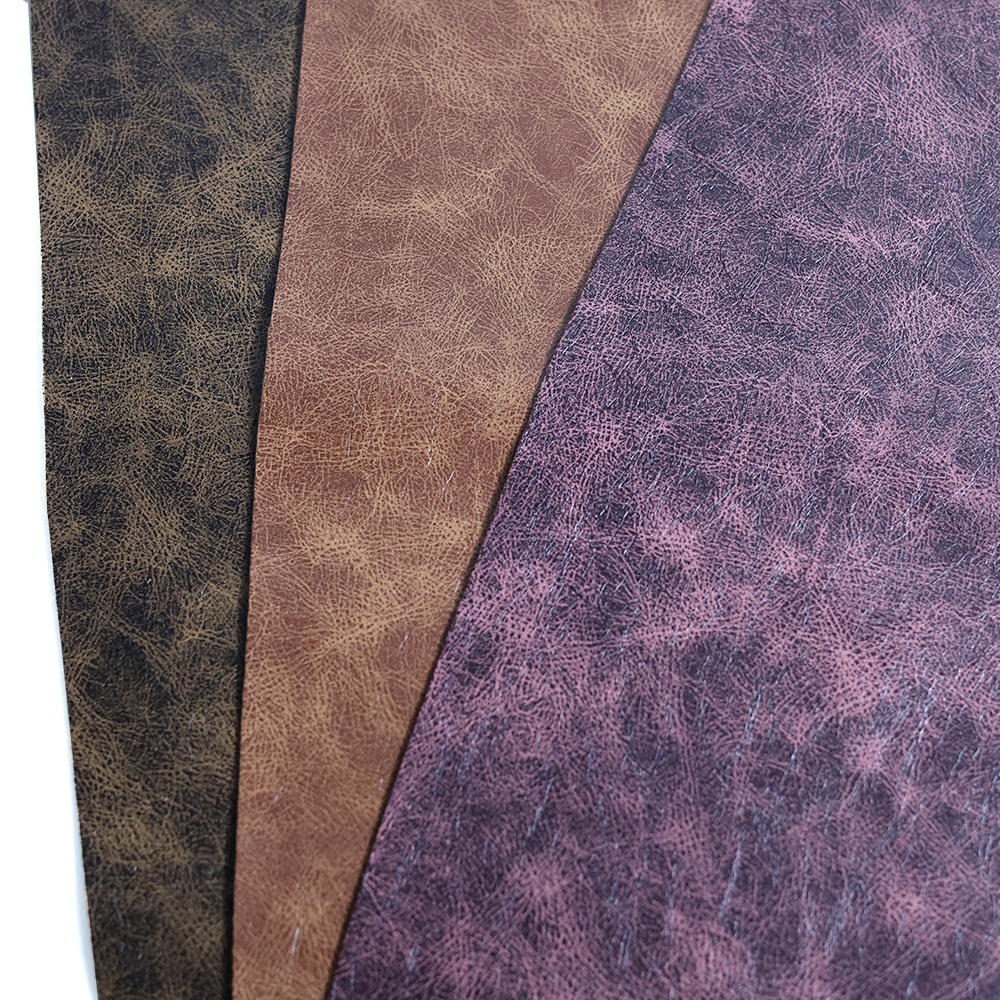 PU Synthetic Leather for Furniture Clothes Bags-Printed Two-Tone Garment Fabric 100% PU Waterproof Wear-Resistant Anti-Mildew
